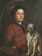 William Hogarth The Painter and his Pug oil painting